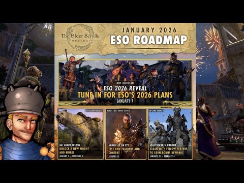 ESO January Guide, Whitestrakes Mayhem, Golden Pursuit, Update 49, and 2026 reveal 