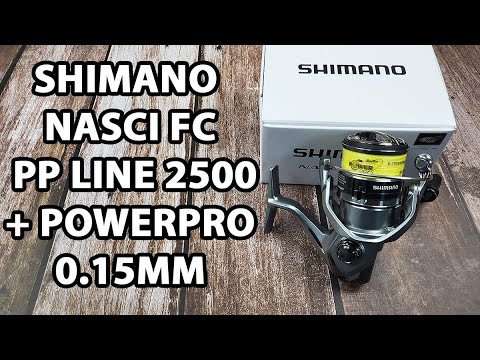 Котушка Shimano Nasci FC + PP Line 2500 + PowerPro 0.15mm