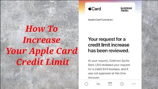 How To Increase Your Apple Card Credit Limit