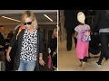 Charlize Theron Catches Flight As Son Jackson Dons Pink Skirt