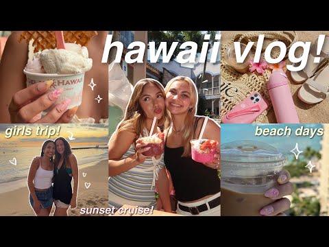 HAWAII VLOG 🌺✨ girls spring break trip! beach days, sunset cruise, shopping, tanning, etc!