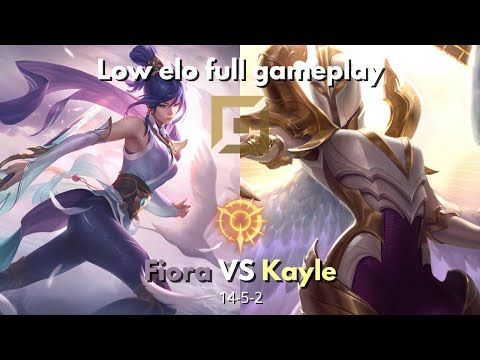 Low elo full gameplay (semi informative): High burst Fiora build with Manamune 12.10b Fiora vs Kayle