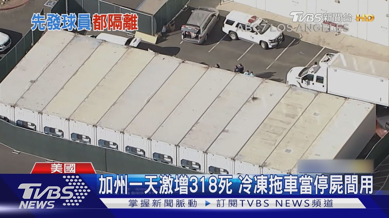 全美37.1萬人染疫亡 加州拖冷凍車冰屍體