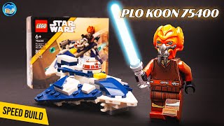 YouTube thumbnail: LEGO® 75400 – Plo Koon's Jedi Starfighter | Speed Build