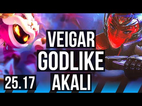 VEIGAR vs AKALI (MID) | Godlike | EUNE Master | 25.17