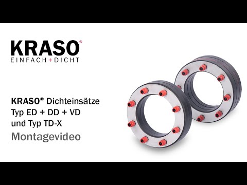 Montagevideo KRASO Dichteinsatz Typ ED - DD - VD - TD-X - MPA geprüft bis 1,0 - 3,0 - 8,0 - 10 bar