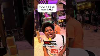 It be yo own kids! #cruisingwithkids #funny #royalcaribbean #utophiaoftyeseas #kids 🚢