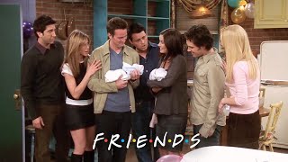 Chandler &amp; Monica Bring Home Twins | Friends