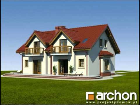 Dom w cyklamenach 2. ARCHON+ Projekty domów, www.archon.pl