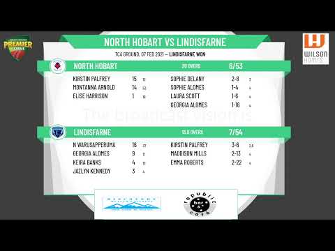 CTPL Premier League Women's 2nd Grade Round 13 - North Hobart v Lindisfarne