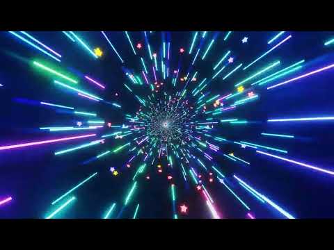 3 hour 4k Flashing Metallic Blue color Relaxing background Abstract Video neon tunnel,  screensaver
