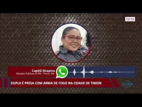 Dupla é presa transitando de forma suspeita e portando arma de fogo na cidade de Timon 13 01 2021