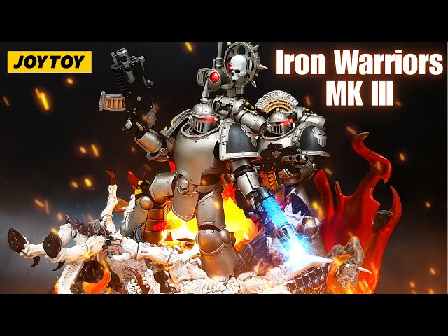 Vídeo relacionado con JOYTOY Warhammer 40.000 Warhammer The Horus Heresy Figura de acción 1/18 Iron Warriors MKlll Tactical Sergeant Collection Model, regalos de cumpleaños