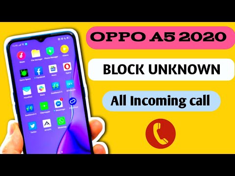 Block unknown incoming call Oppo A5 2020