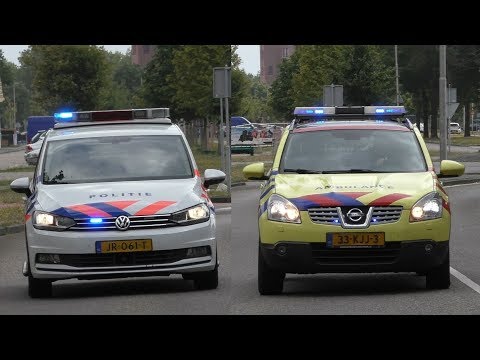 OVD-G 21-804 en OVD-P met spoed naar een treinongeval in Oss