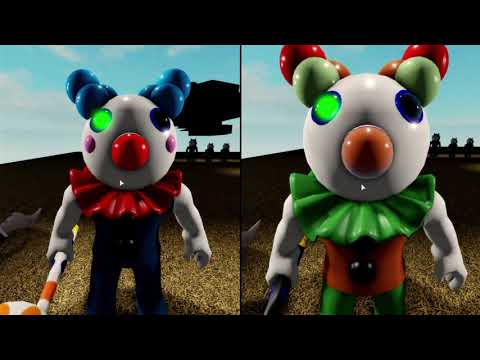 OLD CLOWNY VS NEW CLOWNY JUMPSCARE - Roblox Piggy FANGAME