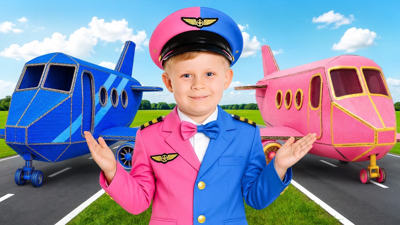 Pink vs Blue Airplane Challenge