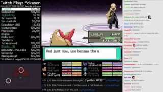 Twitch Plays Pokémon (Platinum) - Final Battle Vs. E4 & Cynthia