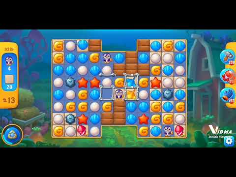 Fishdom. 9219 level no boosters and diamonds. 18 moves