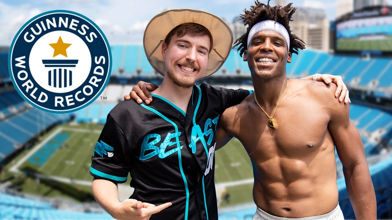 Breaking World Records with Mr Beast | Cam Newton Vlogs
