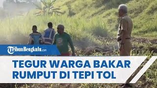 Detik-detik Ganjar Pranowo Turun Tegur Warga yang Bakar Ladang di Tepi Tol Bawen-Ungaran