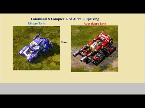 C&C Red Alert 3: mirage tank vs apocalypse tank