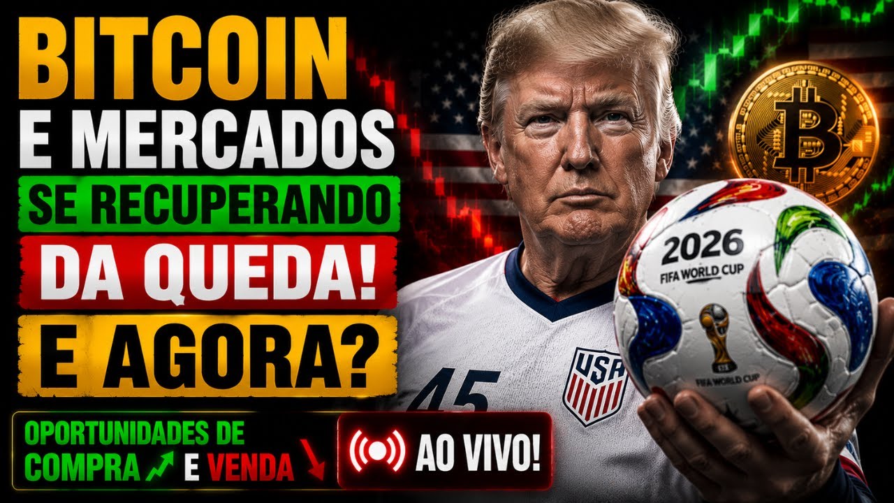 URGENTE: BITCOIN E MERCADOS SE RECUPERANDO DA QUEDA! O QUE FAZER?  TRADE DE COMPRAS E VENDA AO VIVO!