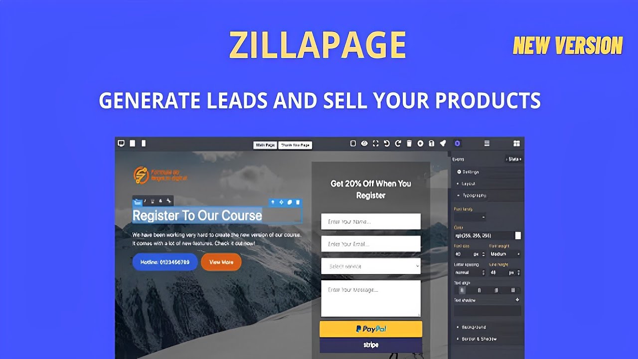 Zillapage – Landing Page And Ecommerce Builder PHP