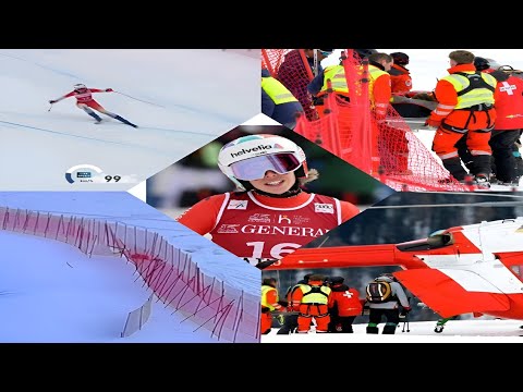 Michelle Gisin Crash | Michelle Gisin Terrible Fall St. Moritz | Olympic Champion Injury Ski 2025