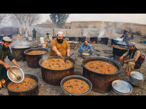 Tribal Afghan Marriage Ceremony in Afghanistan | Unique Cultural Marriage in Village | Kabuli Pulao