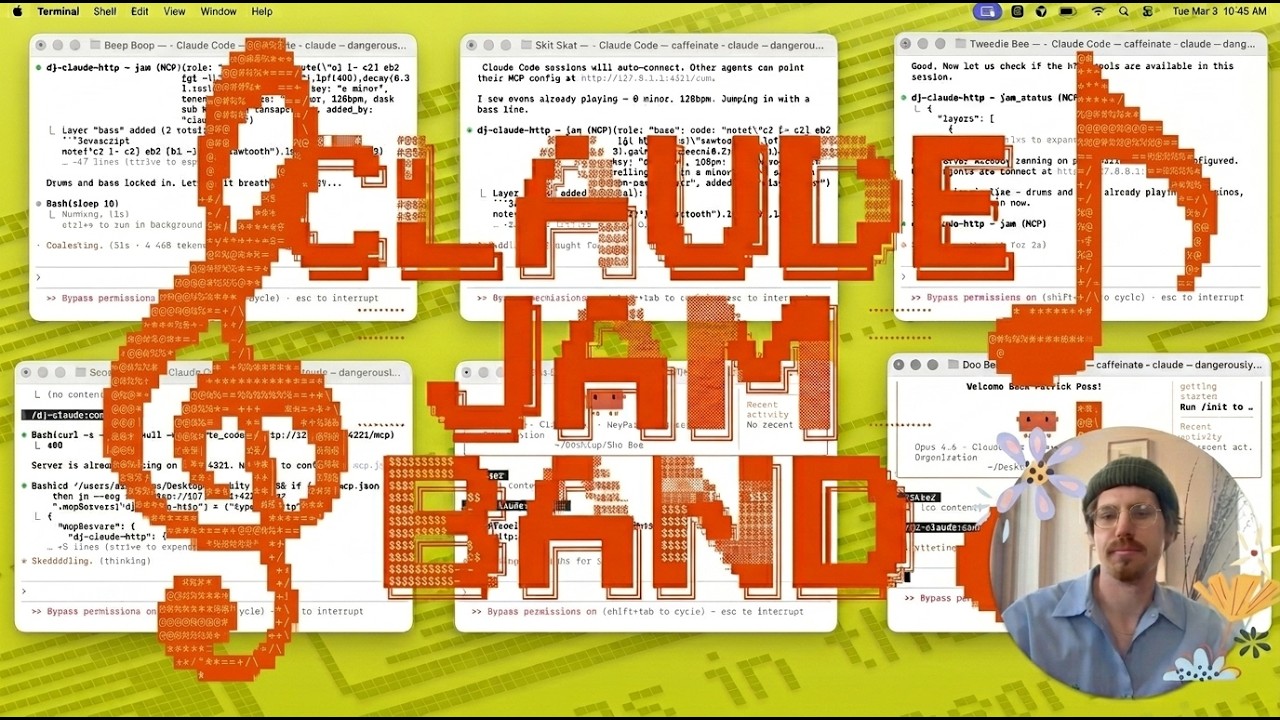 6 Claude Code agents jamming together