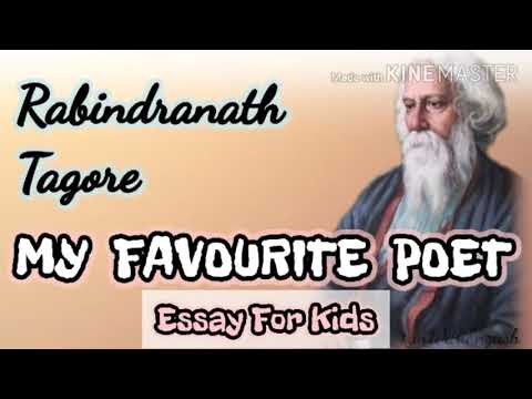 Favourite POET (RABINDRANATH TAGORE) English Essay in 15 lines for KIDS | MY FAVOURITE POET essay Video