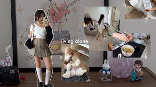 living alone diaries 🛋️ puppy update, closet organization, life of a homebody