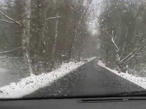 Fahrt durchs Fichtelgebirge bei Schnee 30.1.2015