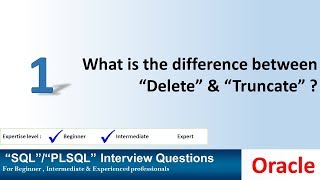 Oracle Difference between Delete and Truncate | Oracle Delete vs Truncate