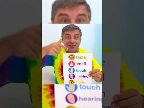 Dad teaches Nastya 5 human senses. #shorts