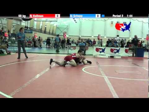 University Nat`ls FS  60 kg: Rj Hallman vs. Aj Schopp
