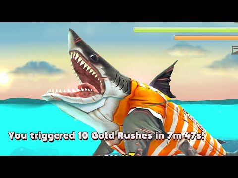10 GOLD RUSHES! MEGALODON LIVE CONTEST! - Hungry Shark World
