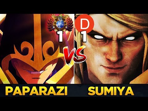 TOP 1 MMR World Paparazi vs TOP 1 Dotabuff Invoker Sumiya - EPIC Battle Dota 2