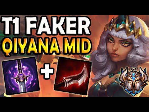 T1 Faker QIYANA MID vs ORIANNA - Patch 10.15 Ranked Korea ✔️