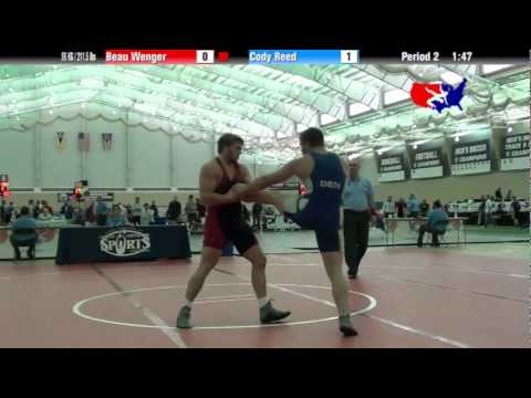 University Nat`ls FS  96 KG / 211.5 lbs: Beau Wenger vs. Cody Reed