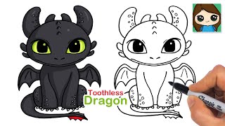 How to Draw Toothless | How to Train Your Dragon (New)