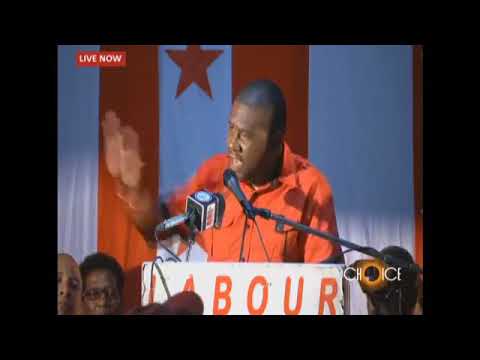 ADDRESS BY LABORIE MP HON ALVA BAPTISTE @ SLP MARKET STEPS MEETING 180418
