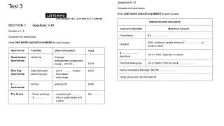 Apartments Facilities Other Information Cost | IELTS LISTENING TEST | SECTION-1