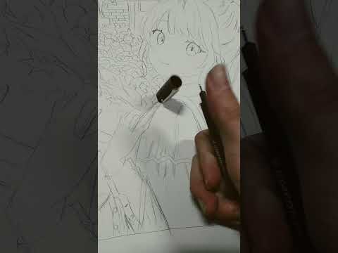 この前の動画200いいねありがとうございます！もうすぐで登録者数700人！今回の絵は背景なども描いてみました！アドバイス等お願いします！m(_ _)m#イラスト #バズれ #コピックイラスト #ばずれ