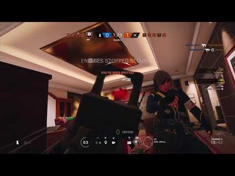 Rainbow Six Siege Echo 1v5 Ace Clutch!!!
