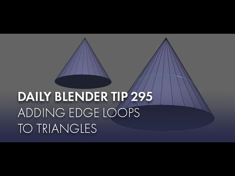 Daily Blender Tip 295 - Adding edge loops to triangles (Blender 2.8)