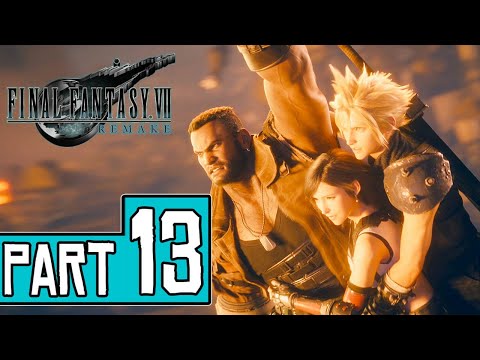 Final Fantasy VII Remake Walkthrough Part 13 (PS4 Pro) FULL GAME No Commentary @ 1080p ᴴᴰ ✔
