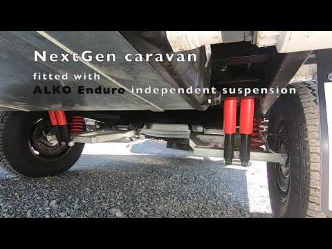 ALKO Enduro Suspension demo on NextGen caravan