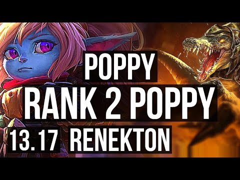 POPPY vs RENEKTON (MID) | Rank 2 Poppy, 0/0/5, Rank 10 | EUW Challenger | 13.17